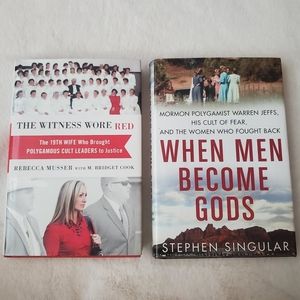 Hardcover Book Bundle of 2. The Witness Wore Red and When Men Become God…